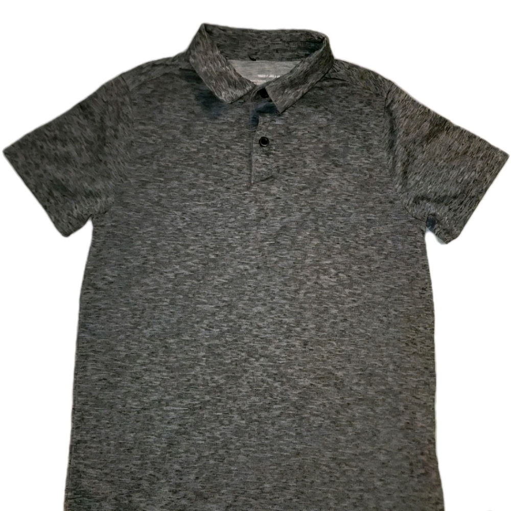 Under Armour Youth Boys Gray Performance Golf Polo Shirt Short Sleeve Size M